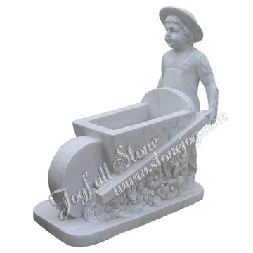 Art Flower Pot With Statue, pots flower planter, small flower pots