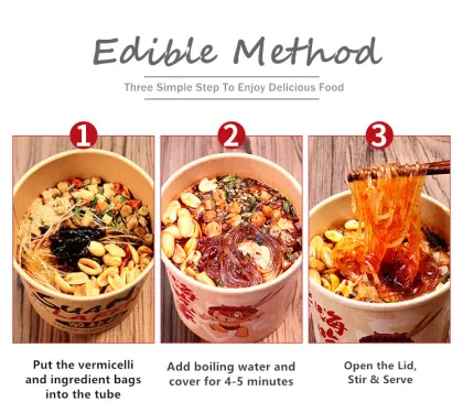 China Hot Sale Fast Food Hot and Sour Spicy Instant Rice Noodles Ramen