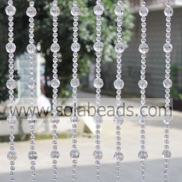 Xmas 22mm &amp; 12mm draad kristal plastic kralen Garland Trim