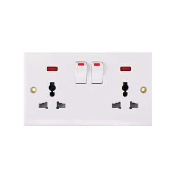 Z Series 2 Gang 13a Switched Multi Socket