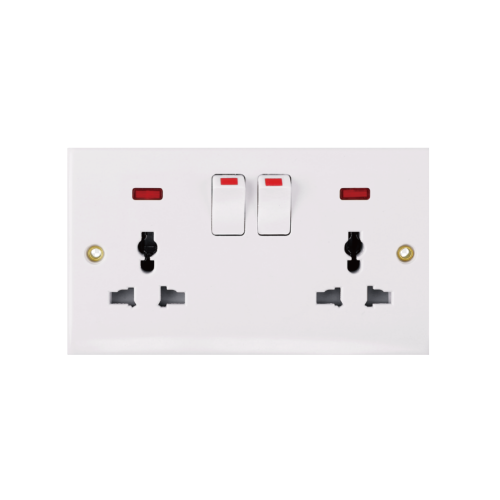 Z Series 2 Gang 13a Switched Multi Socket