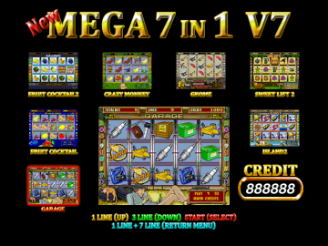 New Mega 7 in 1 V7 Slot game board