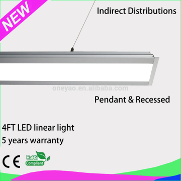 1.2m 120cm 40w linear light led with pendant or suspended for office