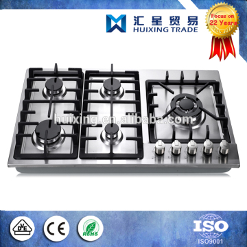 201/304 Stainless Steel Panel of Built-in 5 Burners Gas Cooktops /Gas Stove Panel/Built-in Gas Cooker Panel