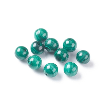 Search Engine Title: Pandahall's Collection of 6mm Half Drilled Round Natural Malachite Beads