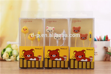 factory supply 120cm noise cancelling cute cartoon earphone custom OEM earphone for promotion