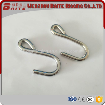 Hot Slaes Electroplated delicate S Hook custom chrome / zinc / nickel plated welded s shape hanger hooks