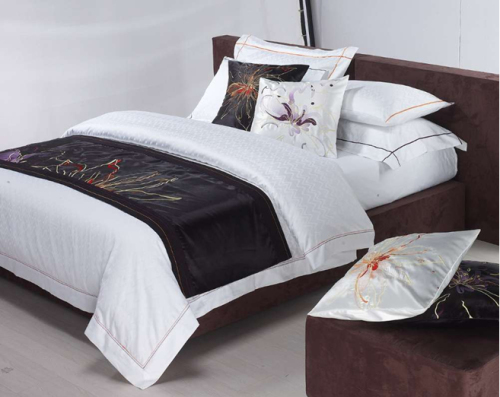 Fitted Bed Sheet / Hotel Beddings 40s 50/50 Cotton/Polyester