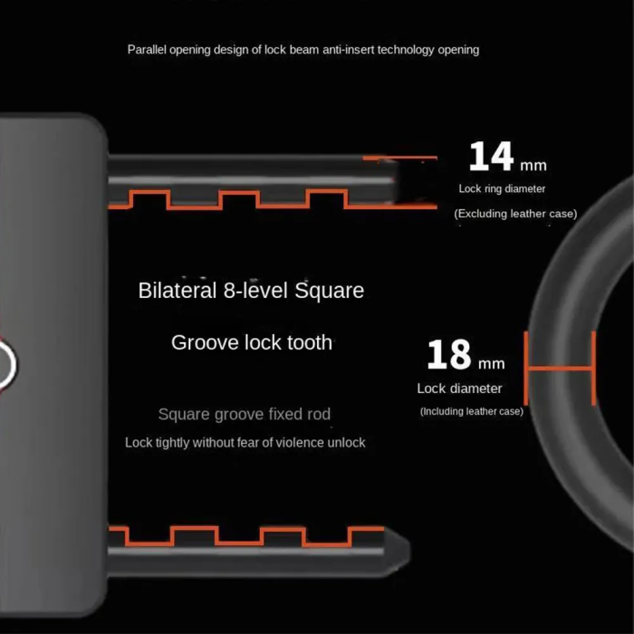 Умный отпечаток пальцев водонепроницаемый U-форма для стеклянной двери