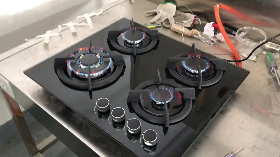 manufacturer price red tempered glass  knob control Restaurant Portable Gas Stove