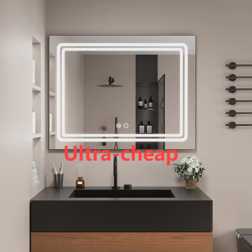 Wall-Mounted Smart Touch Screen Anti-Fog Bath Mirror with LED Lights, 110V American Plug