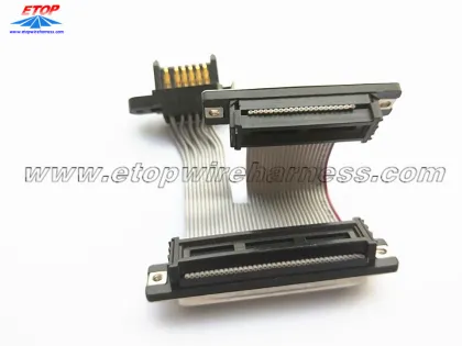 Flat cable assembly with JAE connector