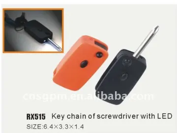 Promotion Car Key Mini Screwdriver with LED Torch