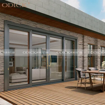 Modern Sliding Double Glazed Aluminum Sliding Door