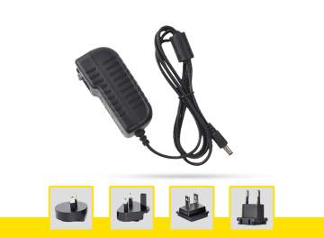 Interchangeable plug 9v 1a Power Adapter