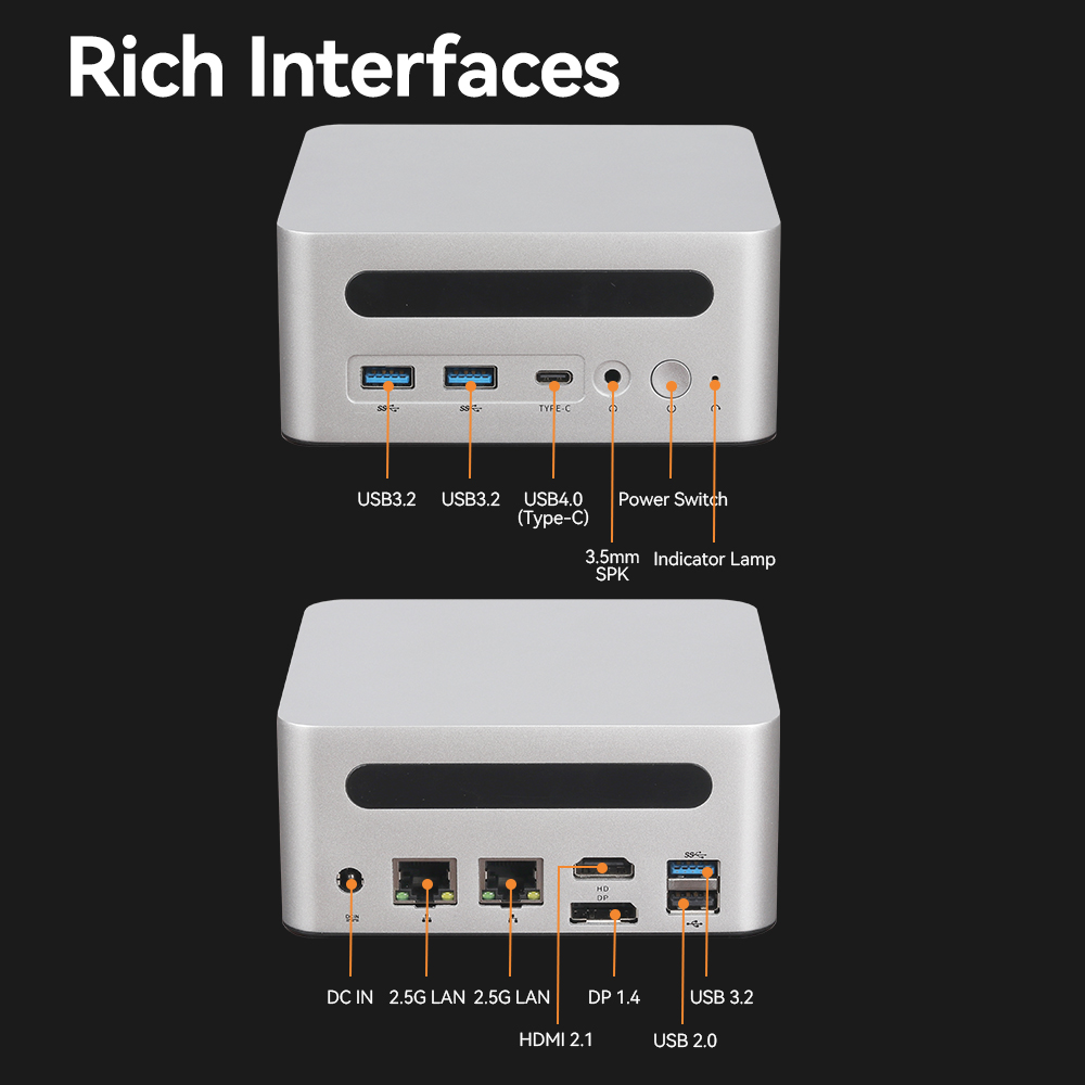 X105 AMD R7/R5 Dual LAN Mini PC