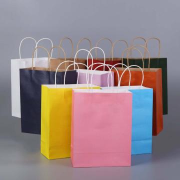 Kraft paper bags with twisted bags