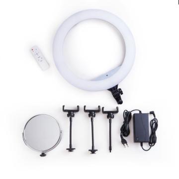 Lumière à anneaux LED de 18 pouces avec température de couleur 3200k / 5500k, puissance 65 W et support de trépied pour la photographie de maquillage