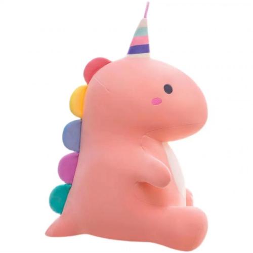 Pink rainbow unicorn stuffed animal for children