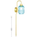 Gracieleigh Iron Plug-in Armed Sconce Wall Lamp