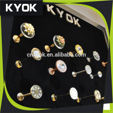 KYOK Different design curtain wall hook, Crystal Diamond Curtain Rod Hooks, magnetic curtain holdback