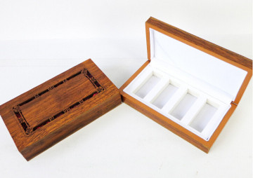 Wooden Gift Box for Four Bottle Cosmetic Oils