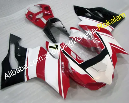 Ducati 1199/1199S/899 2012-2014 ABS Bodywork Fiamm Motorcycle Fairing Red White Black