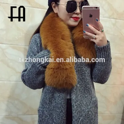 Factory direct wholesale fashion lady's fox fur boa