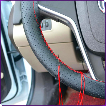 DIY Leather Car Steering Wheel Cover Kit with Needle and Thread