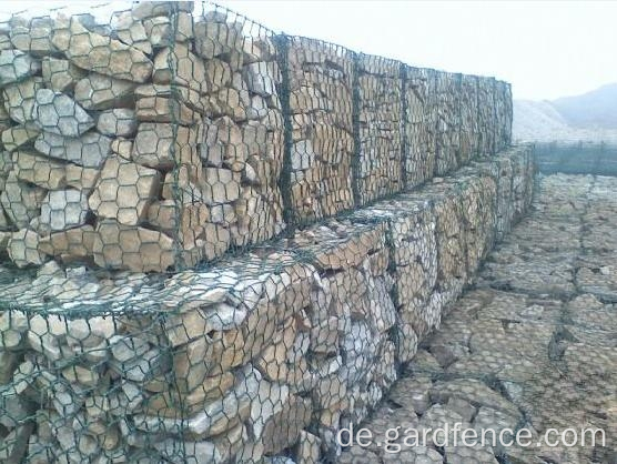 Sechseckiger Stein Gabion Korb Mesh