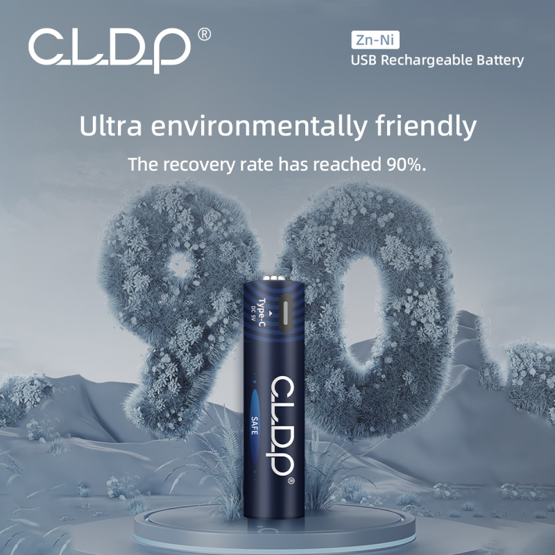 Blister card CLDP 1.6V AAA 500mWh Ni-Zn rechargeable battery