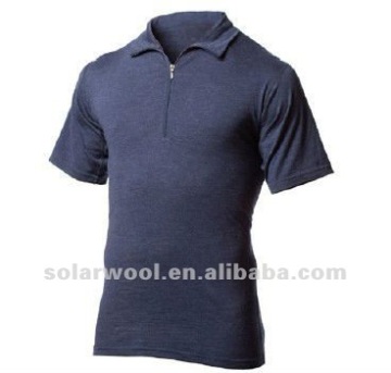 Merino Wool Short Sleeve 1/4 Zipper for Men