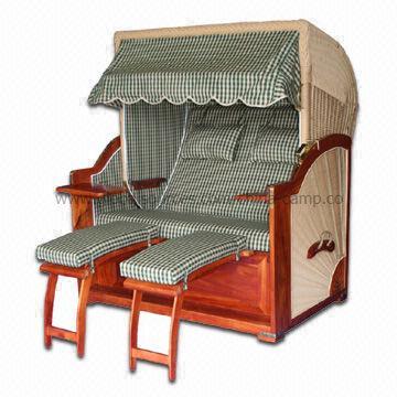 Wicker-roofed Beach Chair, Made of 270D Polyester