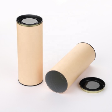 Custom Design Cardboard Wine Glass Bottle with Embossed Metal Lid