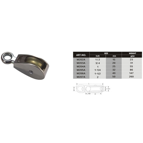 Metal Bracket Nylon Pulley