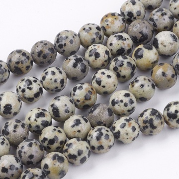 Pandahall 8 mm runde natürliche dalmatinische Jasper -Steinperlen: einzigartige Schmuckzubehör herstellen