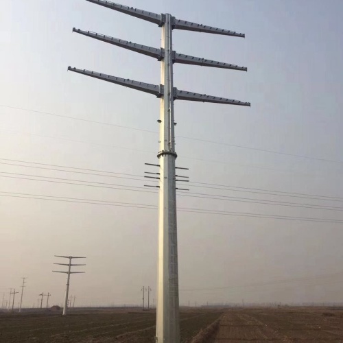 Hot Dip Galvanized Electricity Strans Steel Pole