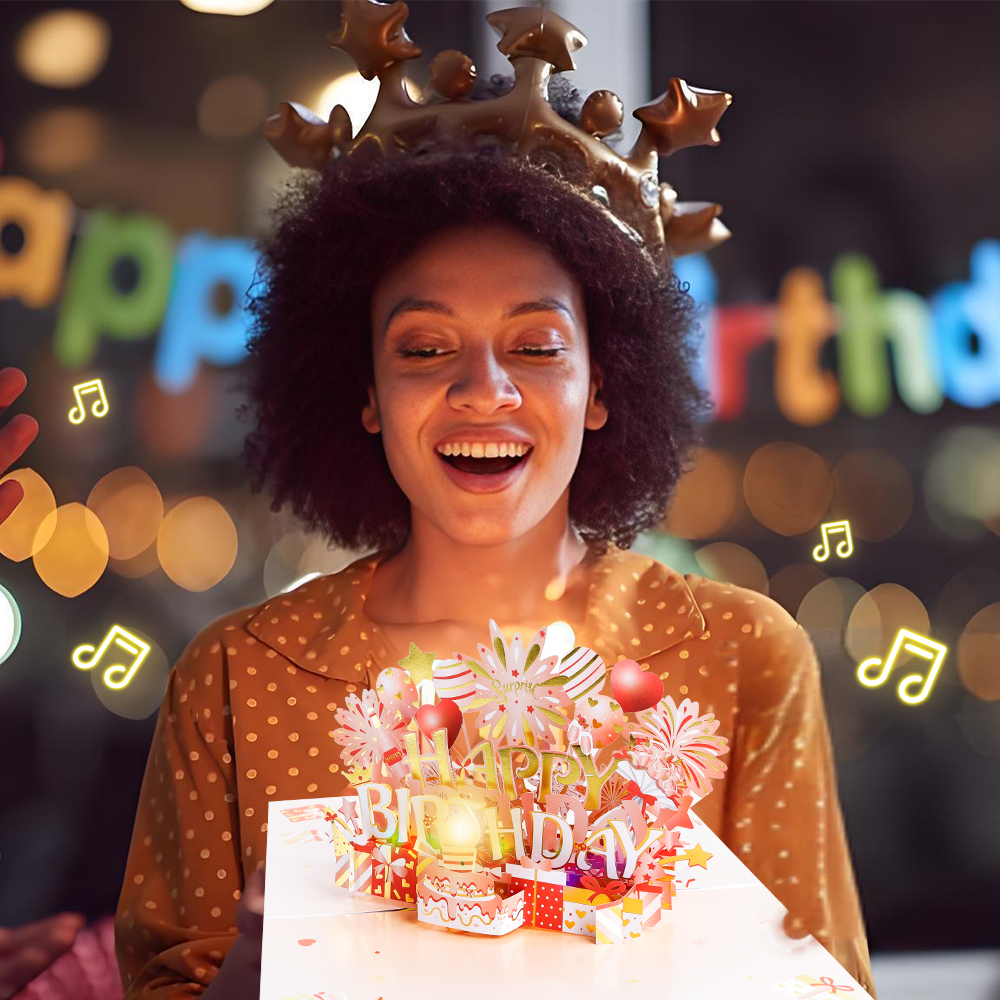 birthday sound light card