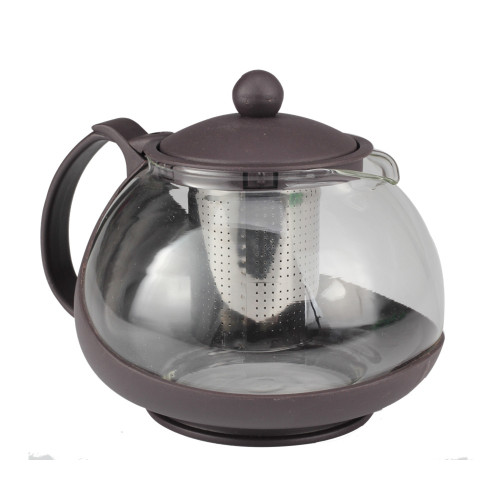 1200ml Stylish Glass Tea Kettle with Removable Strainer