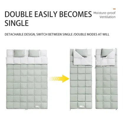 Portable All-Season Family Camping Sleeping Bag for Two