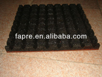 recycled rubber tiles/mats/flooring 500*500*40mm EN1177 certificate