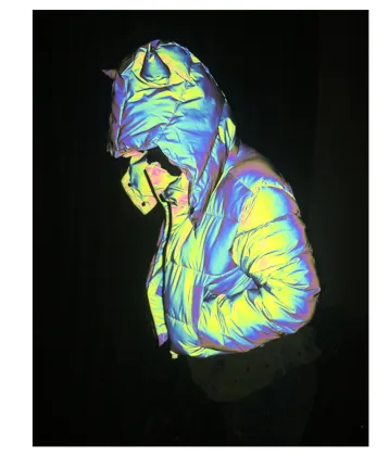 Custom Reflective Cropped Jacket Women Wear 2021 Winter