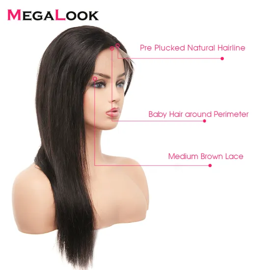 Straight  Wave Silky and Shiny Human Hair 13*4 Front Lace Wig