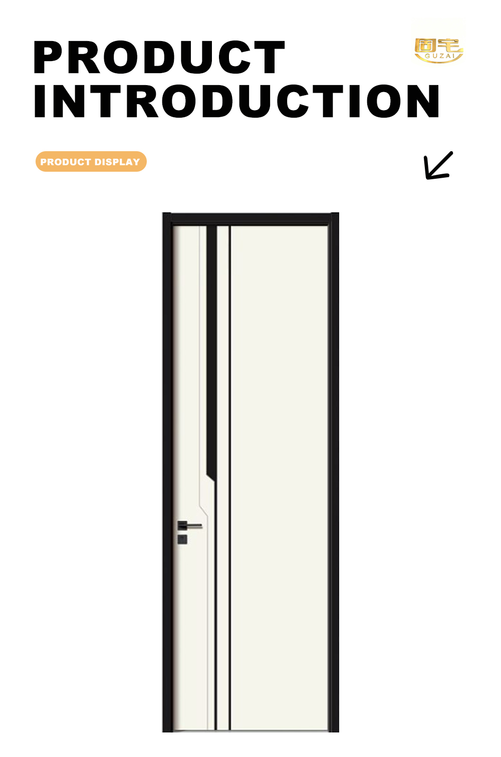 Minimal Vertical Line Bedroom Door X