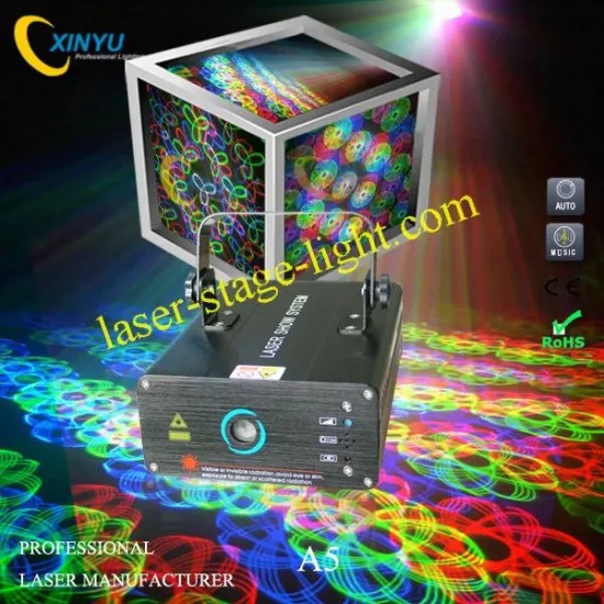 Full Color Rgb Flower Gobo Disco, Clubs Blue  Laser Effect Lighting 80mw A5