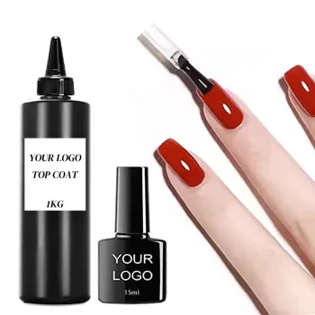 OEM Nail Salon Super Shiny Diamond Gel No Yellow 1000ml Top Coat