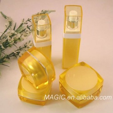 acrylic cosmetic set jar and bottle