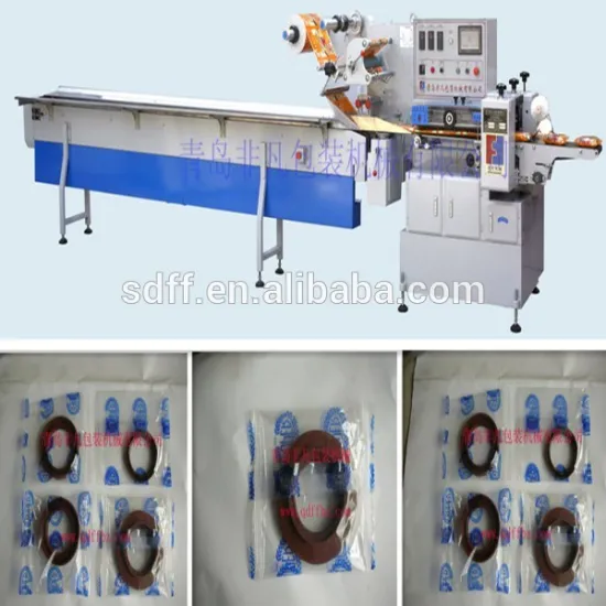 Servo Motor Control Automatic Rubber Sealing Flow Wrapping Machine