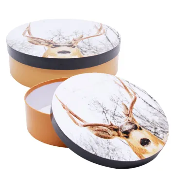 Customized Christmas circular paper box
