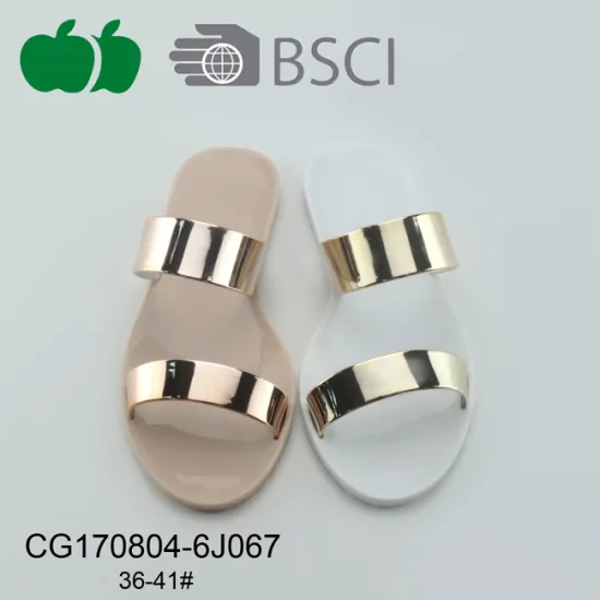Popular Ladies Latest Summer Plastic Jelly Slippers